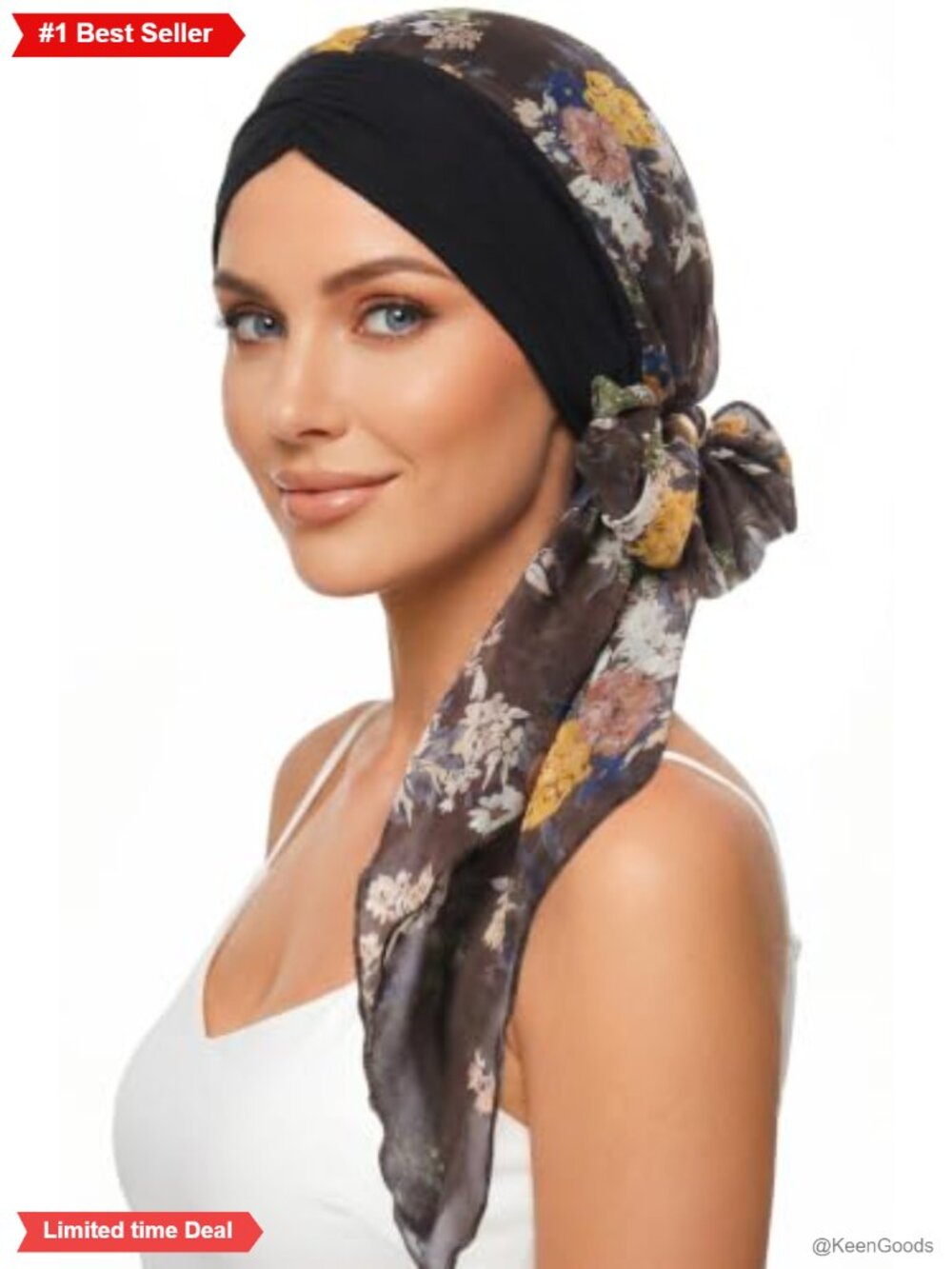Satin Lined Chiffon Head Wrap Chemo Headwear for Women